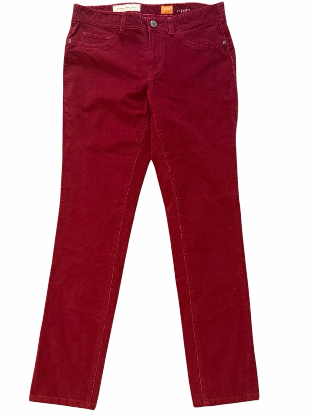 Women's Pilcro and the Letterpress Straight Leg Pants Red Size 28